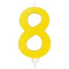 Vela 8 Amarelo Glitter Grande